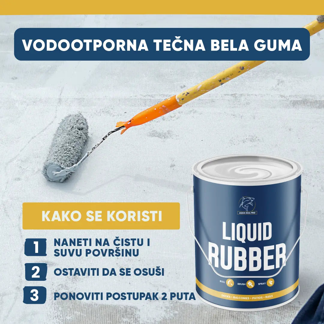 AQUA SEAL PRO – VODOOTPORNA TEČNA GUMA U BIJELOJ BOJI