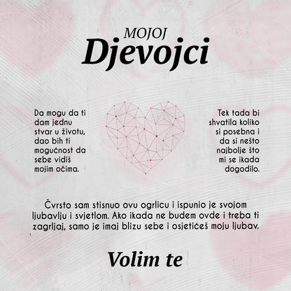 Narukvica Mašna Ljubavi Sa Posvetom Za Djevojku